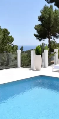 Stunning private villa in the tranquil hills of Es Cubells